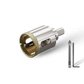 CSOOM 1-1/4"（32mm）Diamond Hole Saw with Center Drill Bit, One-Touch Positioning, Easy to Penetrate Hard Materials Such as Ceramic, Tile, Glass, Granite, Marble, etc.