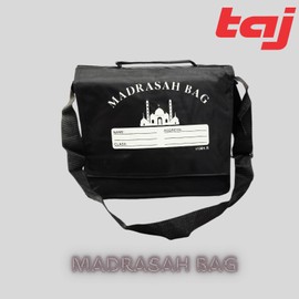 taj Madrasah Islamic Bags for Muslim Children Kids Mosque Masjid Quran Books Bag (Big Bag) black school bags for girls and Boys. (Medium (29cmX32))