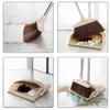 Broom and Dustpan Set Upright Self-Cleaning Sweeping Standing Set Use