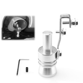 Silver 56-85MM Turbo Bov Whistle Sound Catback Muffler Exhaust Pipe Tip Insert Whistler T-6061 Aluminum Universal