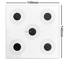100 PAPER TARGETS Pistol Rifle Air Gun Pellet 14x14cm 100gsm Paper Shooting Gun Training Practice Shooting Range 5 Small Targets #148C