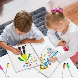 AWELUX Dry Erase White Board,9" x 12" Portable Double-Sided Small White Board with Stand, 12 Markers, 4 Magnets, 1 Eraser, Mini Dry Erase Board for Kids(Aged 3+) Teachers Desk Offices Home