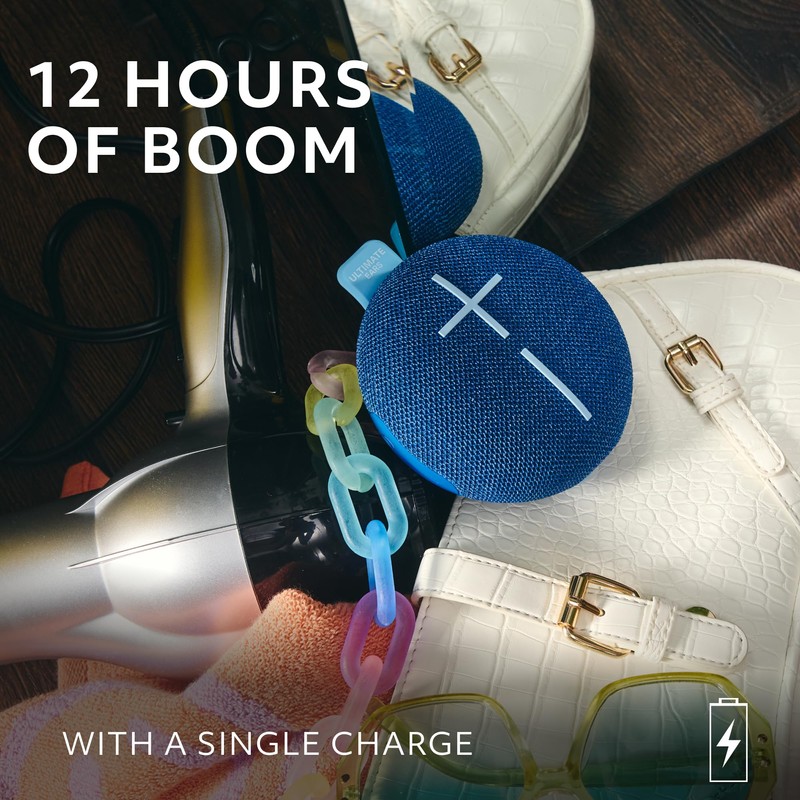 ULTIMATE EARS MINIROLL Ultra-Portable Waterproof Bluetooth Speaker, Big Bass, IP67