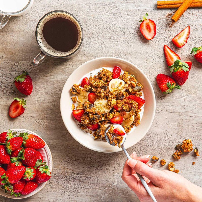 True Primal Grainless Granola Original. Made with honey. Gluten free.