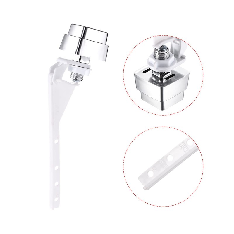 uxcell Toilet Flush Lever Handle, Push Button Toilet Tank Handle