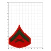USMC Lance Corporal Rank Green on Red