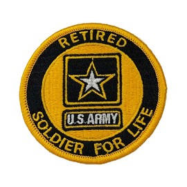 Soldier for Life Retired Full Color Patch (Military Issued)-Veteran Owned Business