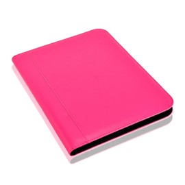 Arpan Deluxe A4 Size Zipped Conference Folder Professional Executive Portfolio Folder with Calculator, Notepad and Pen Holder (1, Pink)
