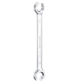 sourcing map Flare Nut Wrench 13mm x 14mm CR-V Nickel Plating Wrench for DIY Automotive Repairs and Household Maintenance