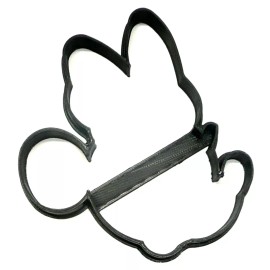 AJT SIDE FACING MINNIE MOUSE FACE OUTLINE CARTOON COOKIE CUTTER USA PR4186