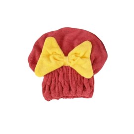 シャワーキャップ ドライキャップ タオルキャップ ふわふわ 超柔らかい 高い吸水率 速乾 髪を素早く乾かす 髪の毛 ヘアターバン バス用品 旅行 温泉 プール ジム 海水浴（レッド）