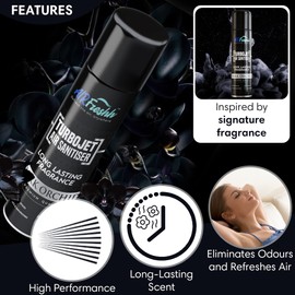 AIRFreshh Dark Orchid 16.9 Oz Designer Cologne Inspired Turbojet Air Freshener and Sanitizer - Dry Mist, Neutralize Smells Anywhere