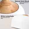 POLITAMP Modern Large Pendant Lights,Wooden Dome Pendant Light Fixture,Adjustable Hanging