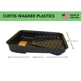 Curtis Wagner Plastics Roller Paint Tray 9" (5-Pack) - (Dimensions: 11.5 x 15) Heavy Duty Plastic Disposable & Reusable Paint Tray Liner for Your Rollers & Brushes - Small Medium Large Paint Trays