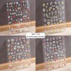 FSpronail Flower Nail Stickers for Nail Art, 5D Embossed Nail