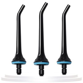 3 Pack Water Flosser Replacement Tips for Oralfree, Nicwell, Nicefeel, COSLUS, Oral Irrigator Jet Tip Nozzel fits for Mospro, Zerhunt Water Flosser, Black