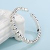 Xerling Silver Rhinestones Stretch Open Cuff Tennis Bracelets Stretchable Crystal