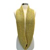 Yellow & Gray Two-Tone Sequin Infinity Winter Scarf