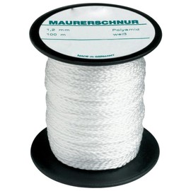 Overmann 094001200100500AA Mason's Lacing Cord of Polyamide, White, 100 m
