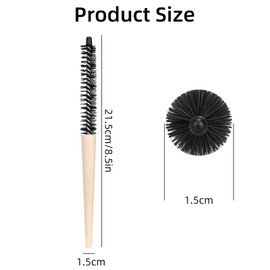 CLKE Small Round Brush for Blow Drying, Round Hair Brush, Mini Quiff Roller Brushes Portable Curling Brush, Small Round Hair Brush, for Curling, Short Hair,Thin Hair