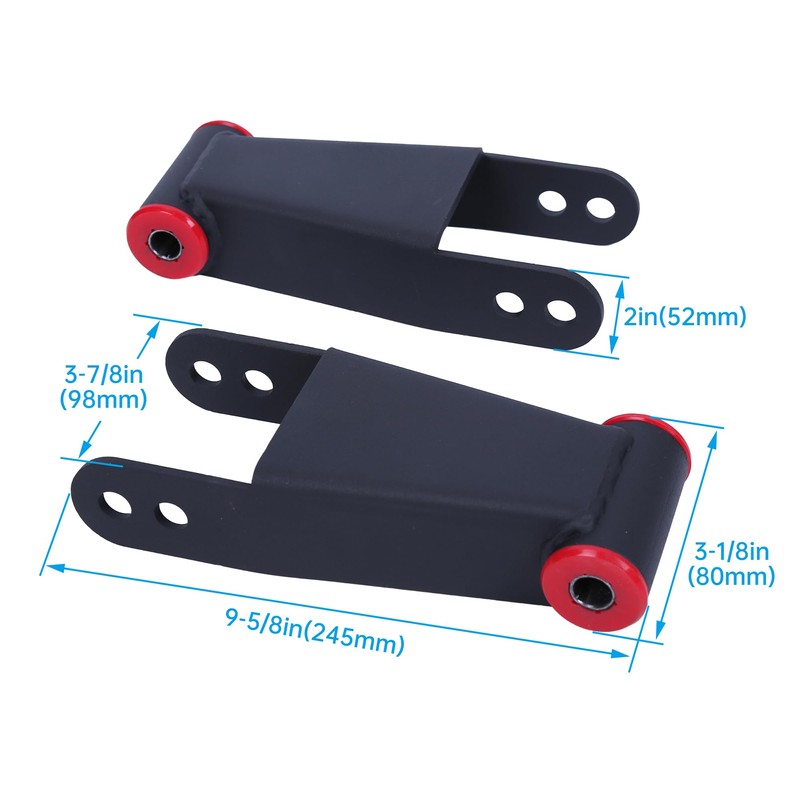 KUAFU 2-3 inch Rear Drop Lowering Leveling Shackles Compatible with