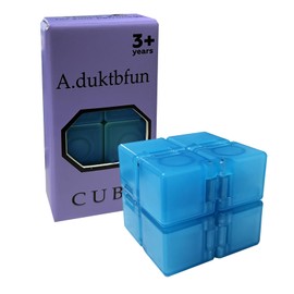 Fidget Toys Cube Infinity Gadgets, Finger Sensory Game for Adults and Teen Kids, Cute Cool Fidgets Toy Fit for Stress and Anxiety Relief or ADHD and Kill Time, Presents for Children （Blue）