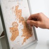 Splosh Travel Map, Desk UK Map Pin Board in Grey,
