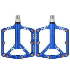 BIKEIN 9/16 Ultralight Aluminium Alloy Mountain Road Bike Pedal Bicycle Accessories (Blue)