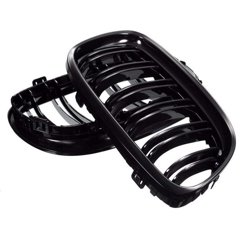 E90 E91 4 Door 09-11 Gloss Kidney Grille Double Bridge