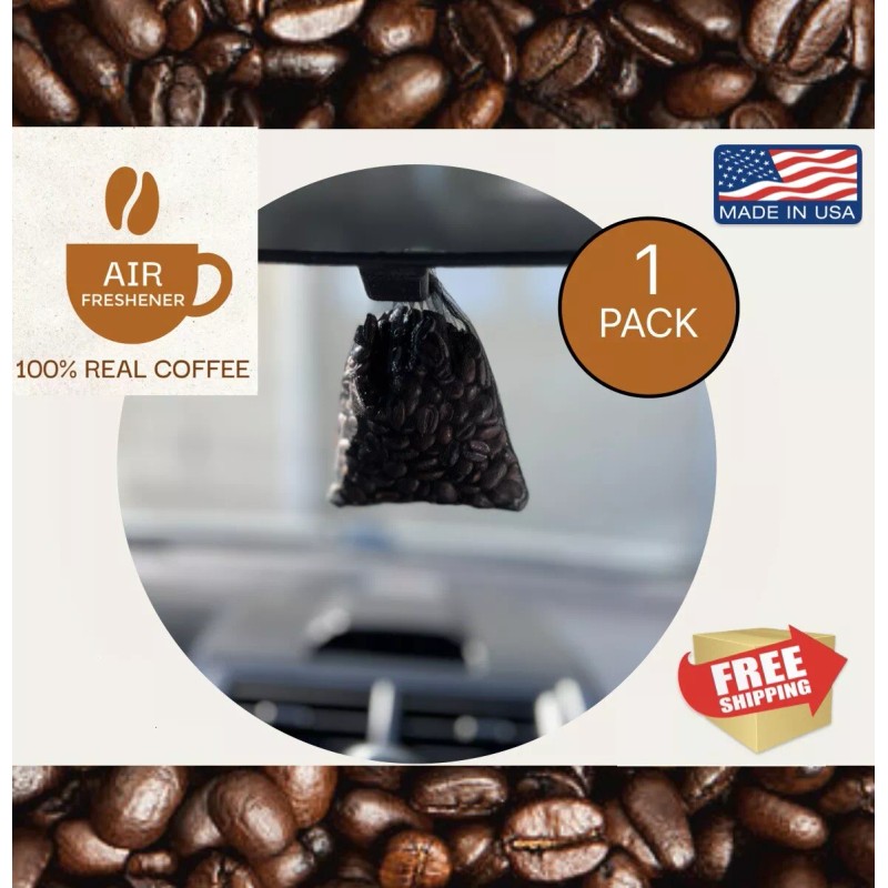 ScentfromAbove 1 Pack - 100% Real Coffee AIR FRESHENER For