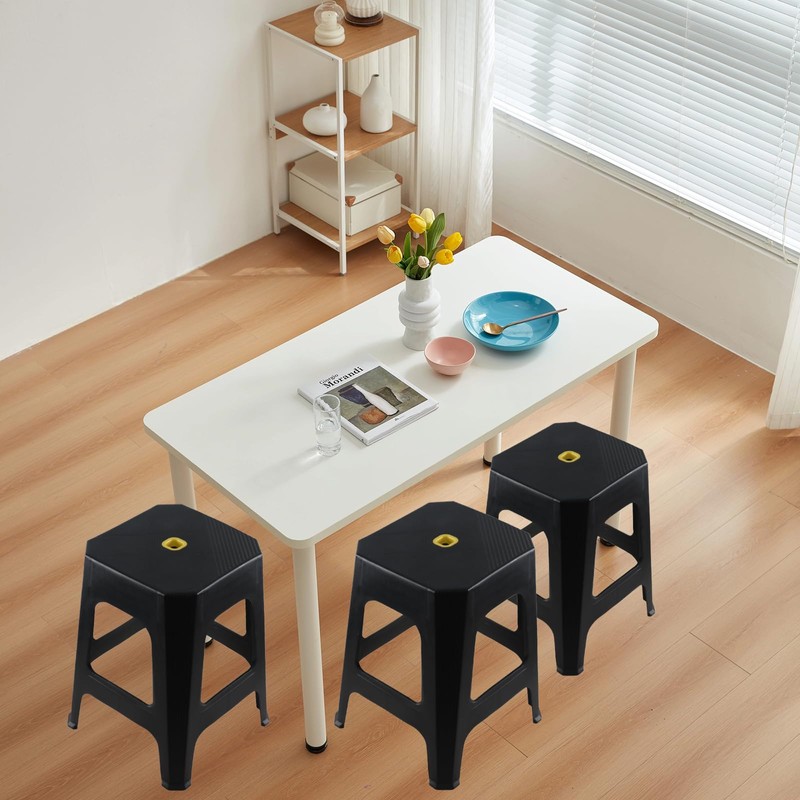 Qqbine 12 Packs Plastic Nesting Stack Stools, Stackable Stool Set,