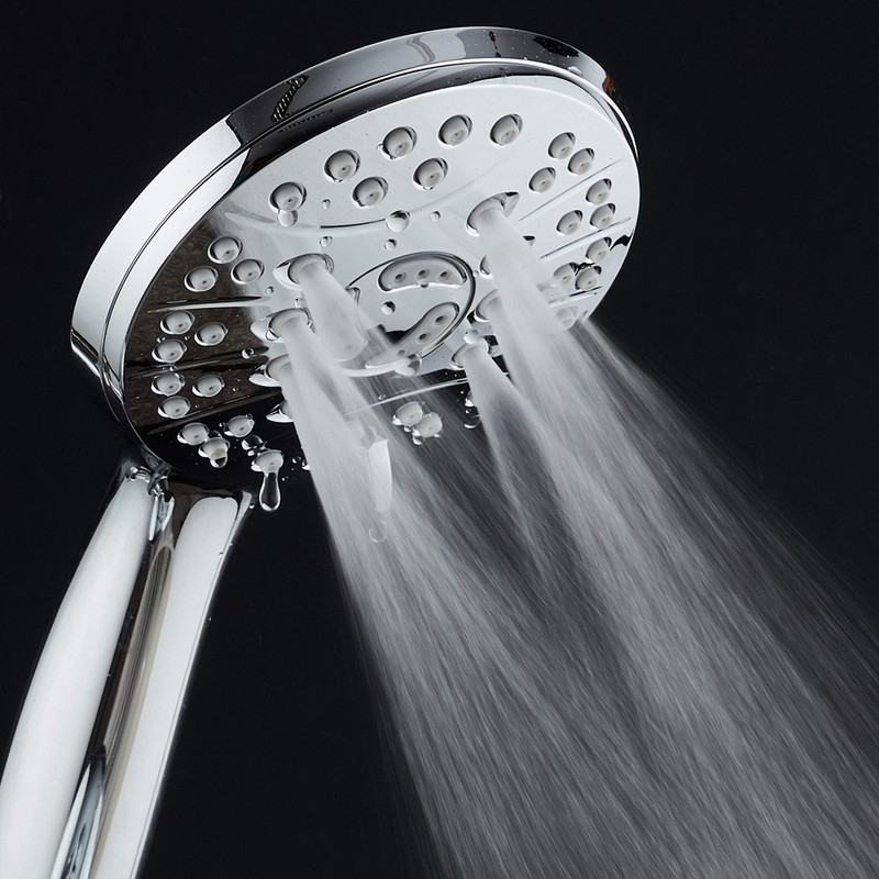 AquaSpa High Pressure 6-setting Luxury Handheld Shower Head – Extra
