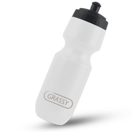 Cycling Water Bottle 700ml 23oz Leak-Proof Sport Water Bottle Lightweight Portable Bike Bottle with BPA Free, White