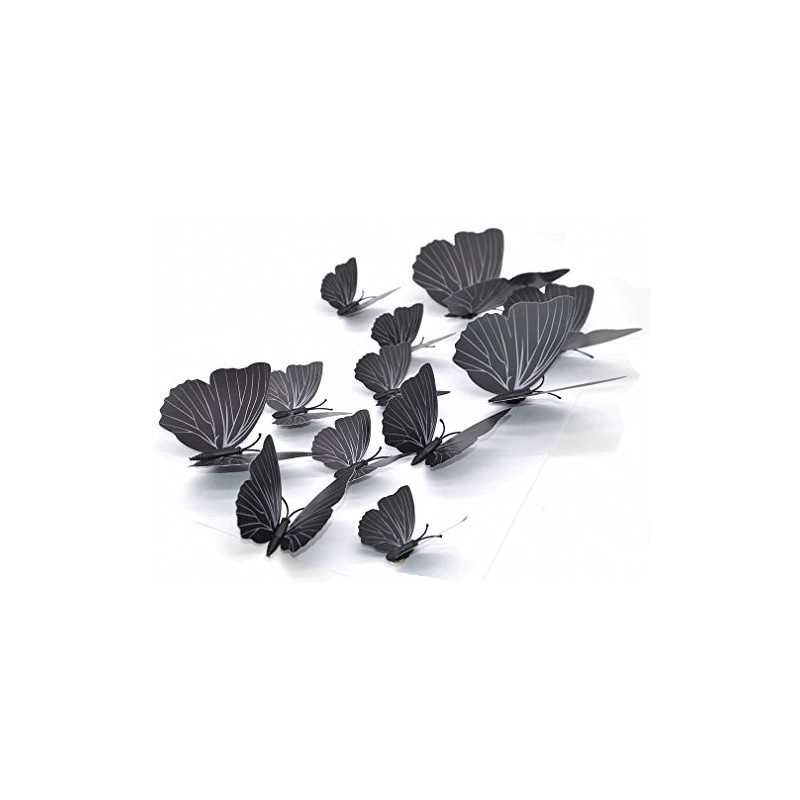 24pcs 3D Wall Stickers Butterfly Removable Decal for Home and