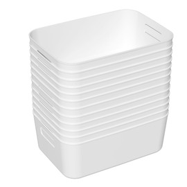 Oymlclivisa 12 Packs Plastic Pantry organizer Bin Basket, Open Storage Bins
