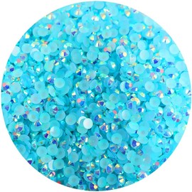 1500 Pieces SS16 4mm Flatback Rhinestones Clear Glasses Round Gems AB Crystals for Nail Art DIY Crafts Clothes Glitter Stones （Light Blue）