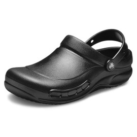 Crocs Unisex Adult Men's and Women's Bistro Clog | Slip Resistant Work Shoes, Black, 6 US