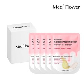 Mediflower 규조토 일회용 모델링팩 파우치 콜라겐 28gx5개입 세트 Diatomaceous Earth Disposable Modeling Pack Pouch Collagen 28g x 5 Pieces Set