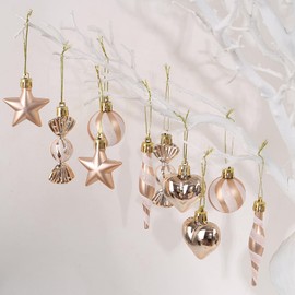 HERZONE Christmas Pendant, Christmas Tree Decoration, Christmas Tree Decoration for Christmas Tree (A-Champagne)