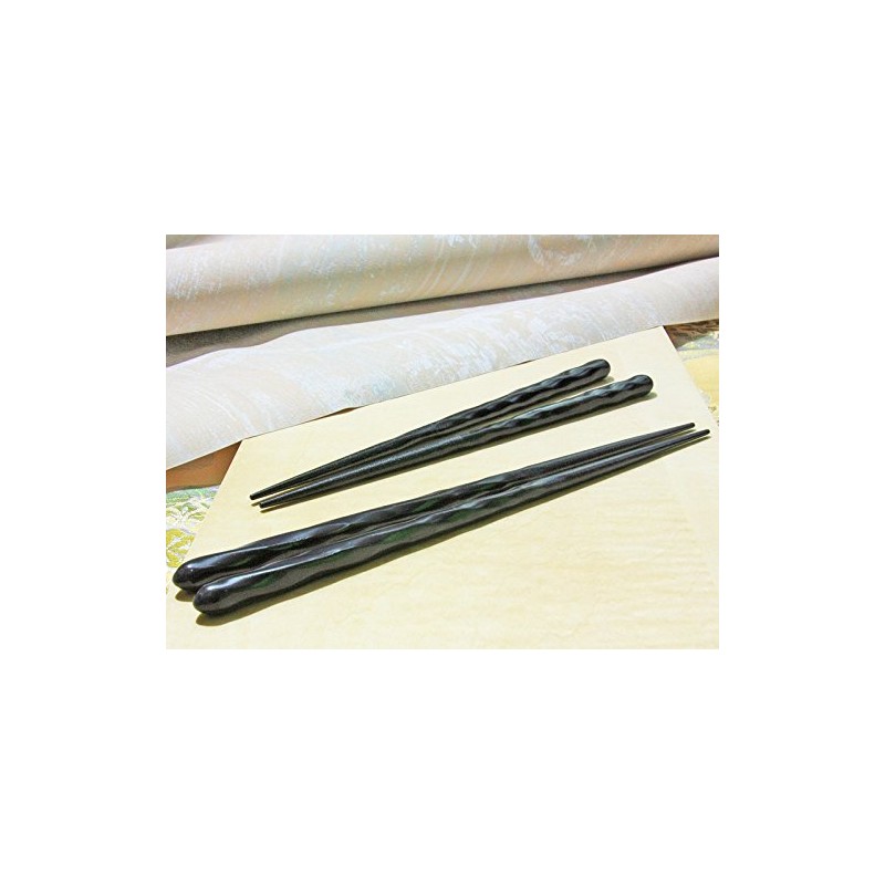 < Blood 唐木 Chopsticks >▼ Dishwasher 一刀彫 Ebony "Dishwasher Safe"