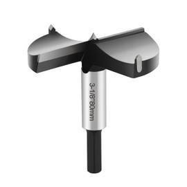 Forstner Drill Bit 80 mm, Forstner Drill Bit with Hex Shank, Wood Drill, Pot Drill, Art Drill for Wood, Hardwood