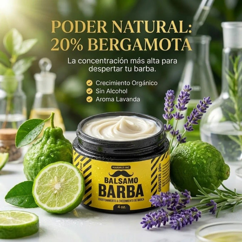 Balsamo Crecer Barba Cubrir Huecos Desde Lavanda