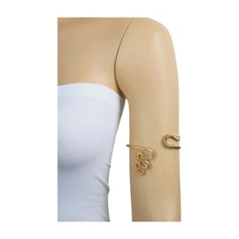 Women Fashion Jewelry Wide Metal Upper Arm Cuff Bracelet Cobra Snake Wrap Around z161
