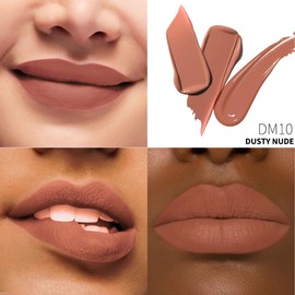 Depuplum Nude Lipstick Matte for Women Color Stay Long Lasting Lipstick Smudgeproof Liquid Lipsticks Cruelty Free Lip Color, DM10 Dusty Nude