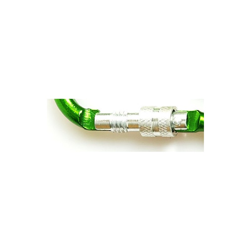 NO.7 Set of 4 Aluminum Alloy Screw Lock Carabiner Spring