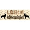German Shepherd Water Bottle - All You Need Is Love