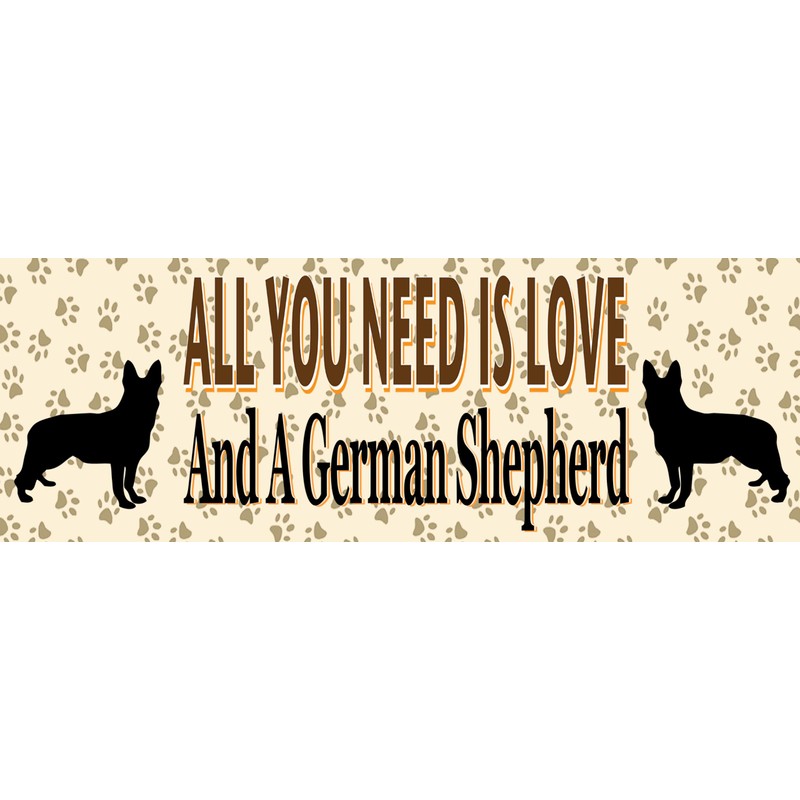 German Shepherd Water Bottle - All You Need Is Love