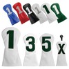 Golf Headcover Driver 440cc 460cc Wood Cover Utility UT Cover Waterproof Numbercover (Red #3)
