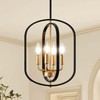 Black and Gold Chandelier for Dining Room Light Fixture, Chandelier