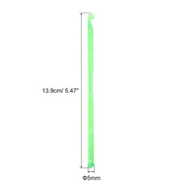uxcell Crochet Hooks 5mm Ergonomic Knitting Needle Plastic Colorful Transparent Crochet Hooks for DIY Crocheting Yarn Blanket Carpet Weaving, Green